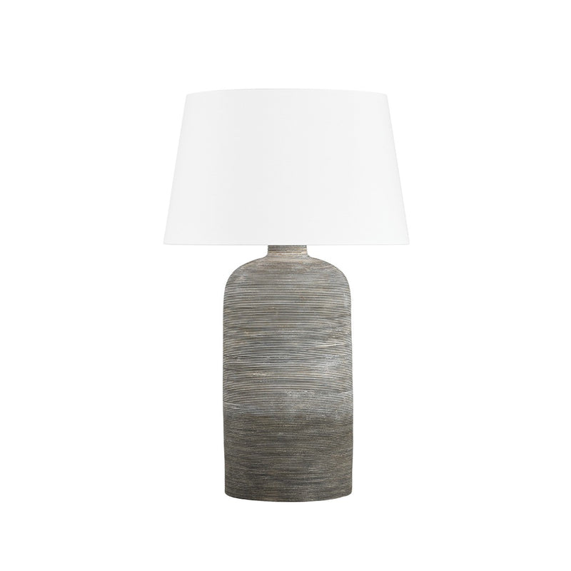 Hudson Valley L5631-AGB/CCS One Light Table Lamp, Aged Brass/Ceramic Cream Shadow