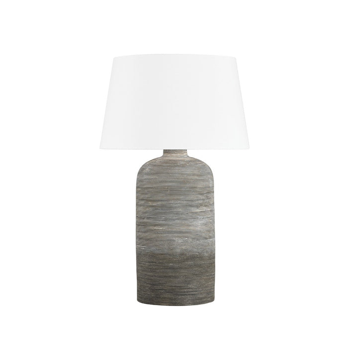 Hudson Valley L5631-AGB/CCS One Light Table Lamp, Aged Brass/Ceramic Cream Shadow