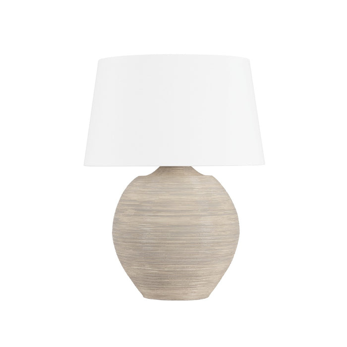 Hudson Valley L5731-AGB/CAR One Light Table Lamp, Aged Brass/Ceramic Artisan Cream