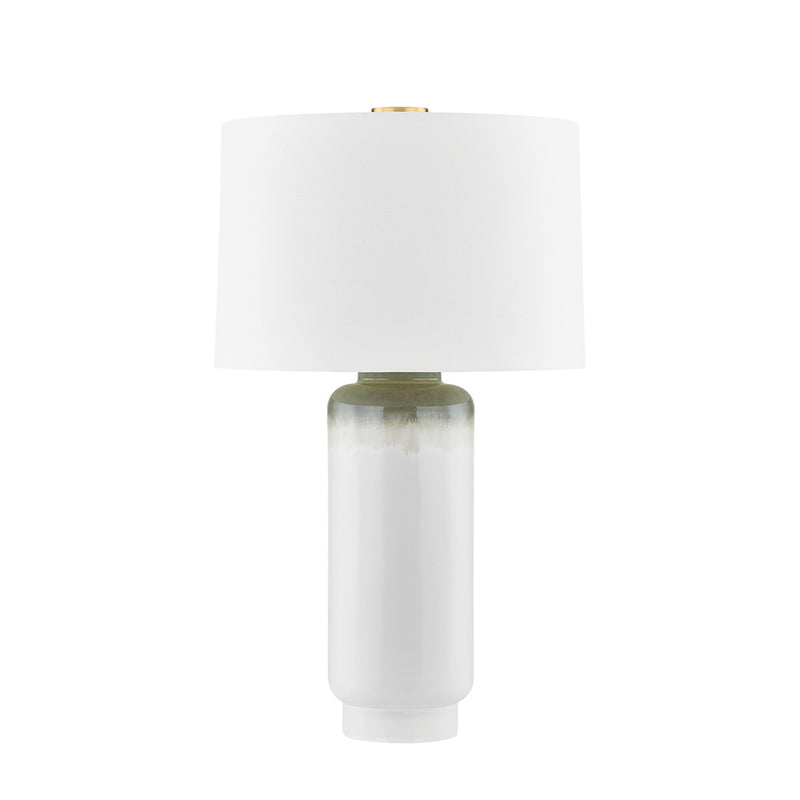 Hudson Valley L5933-AGB/C03 One Light Table Lamp, Aged Brass/Ceramic Meadow Ombre