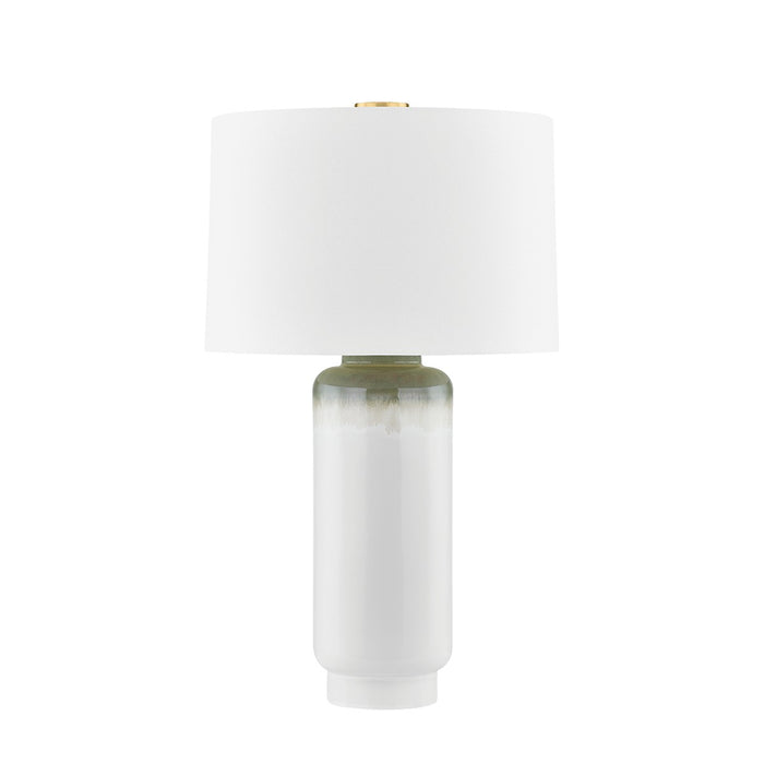 Hudson Valley L5933-AGB/C03 One Light Table Lamp, Aged Brass/Ceramic Meadow Ombre