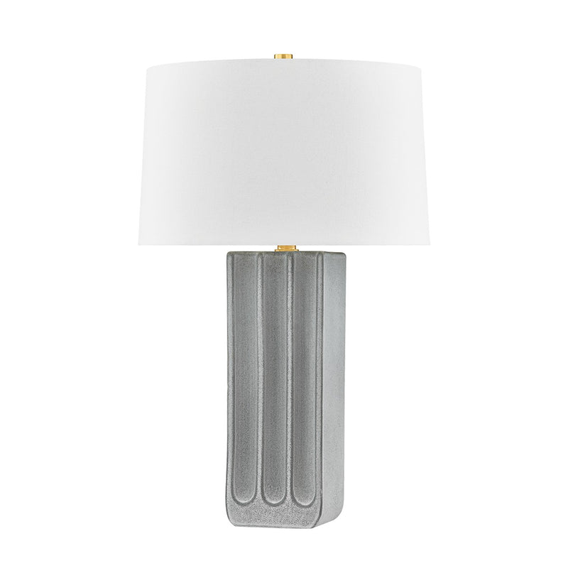 Hudson Valley L6129-AGB/C01 One Light Table Lamp, Aged Brass/Ceramic Granite