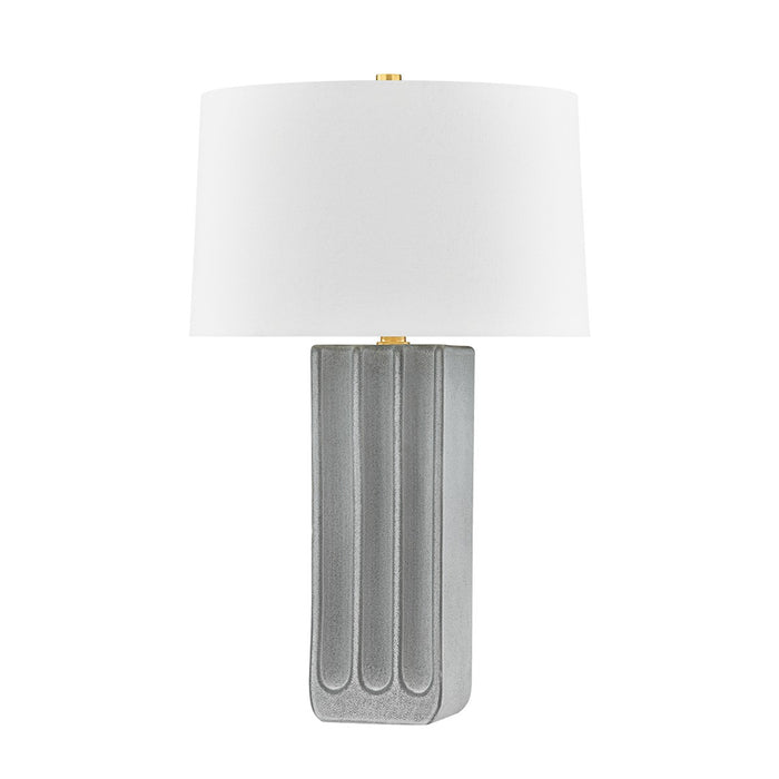 Hudson Valley L6129-AGB/C01 One Light Table Lamp, Aged Brass/Ceramic Granite