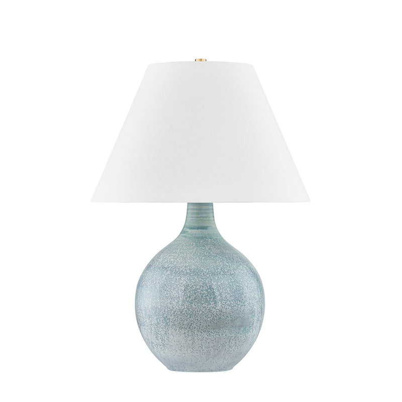 Hudson Valley L6227-AGB/C04 One Light Table Lamp, Aged Brass/Ceramic Reactive Seaglass