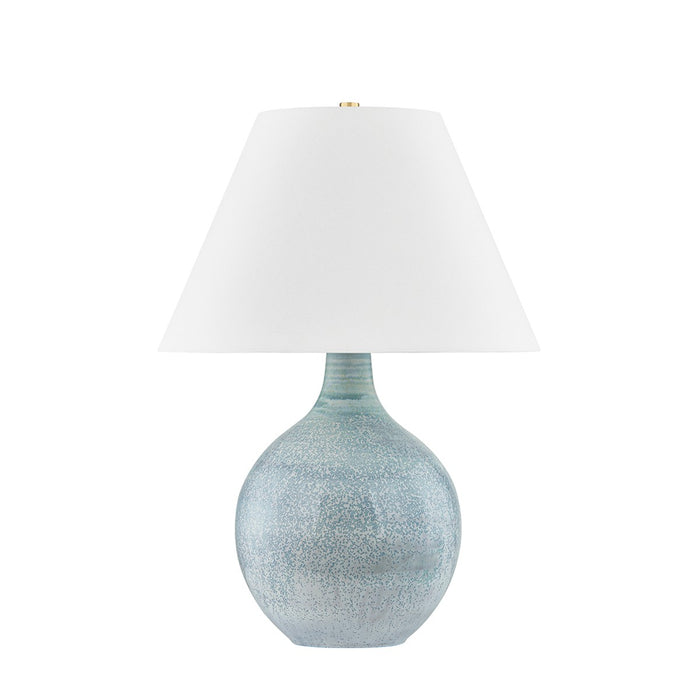 Hudson Valley L6227-AGB/C04 One Light Table Lamp, Aged Brass/Ceramic Reactive Seaglass