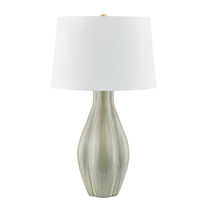 Hudson Valley L7231-AGB/C02 One Light Table Lamp, Aged Brass/Ceramic Coastal Green