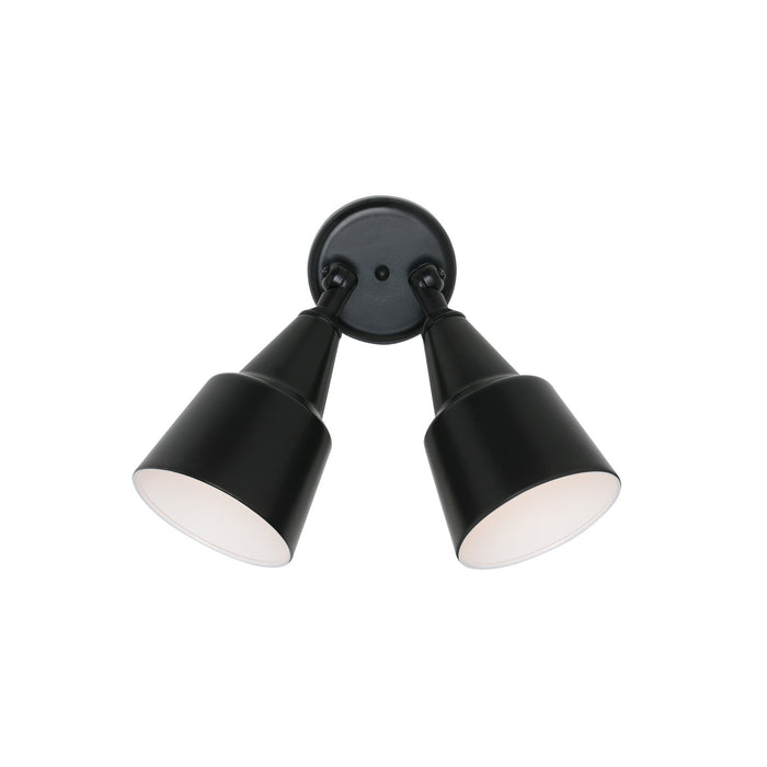 Generation Lighting 8607-12 Two Light Flood Light, Black