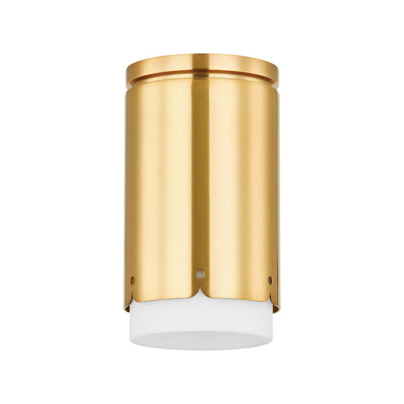 Mitzi H870501-AGB One Light Flush Mount, Aged Brass