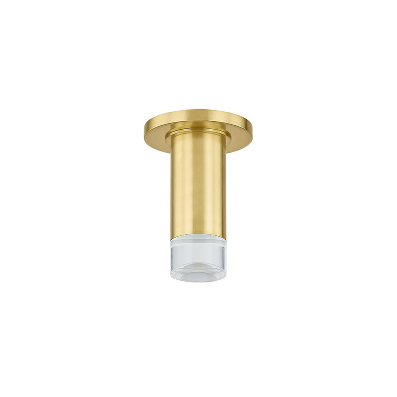 Mitzi H900501-AGB One Light Flush Mount, Aged Brass