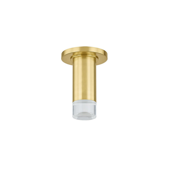 Mitzi H900501-AGB One Light Flush Mount, Aged Brass