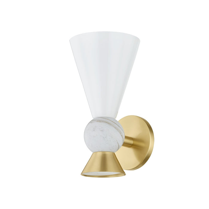 Mitzi H908101-AGB One Light Wall Sconce, Aged Brass