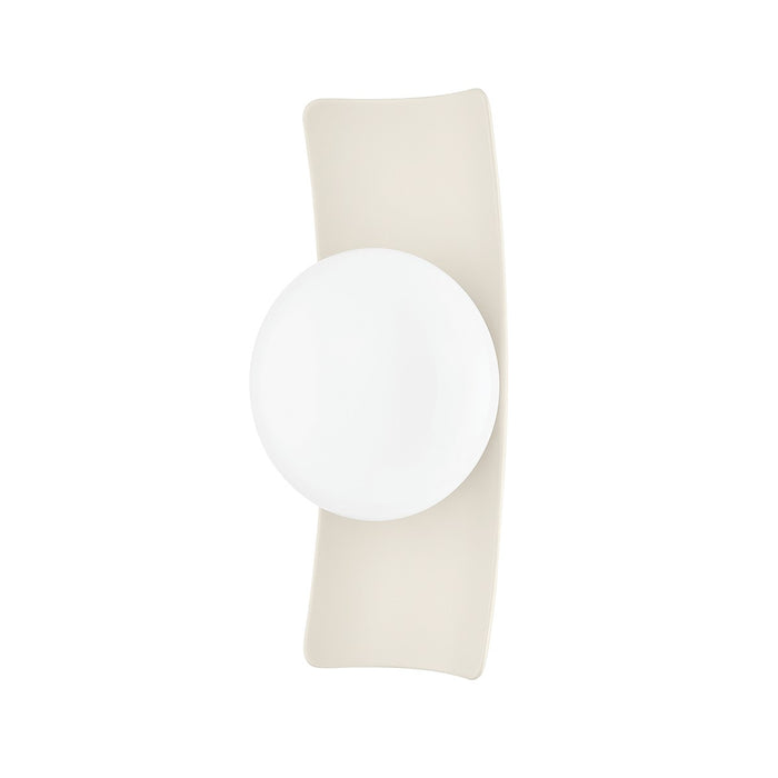 Mitzi H913101-AGB/CAI One Light Wall Sconce, Aged Brass/Ceramic Antique Ivory