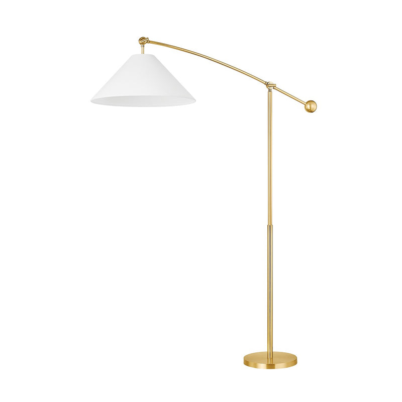 Mitzi HL696401-AGB One Light Floor Lamp, Aged Brass
