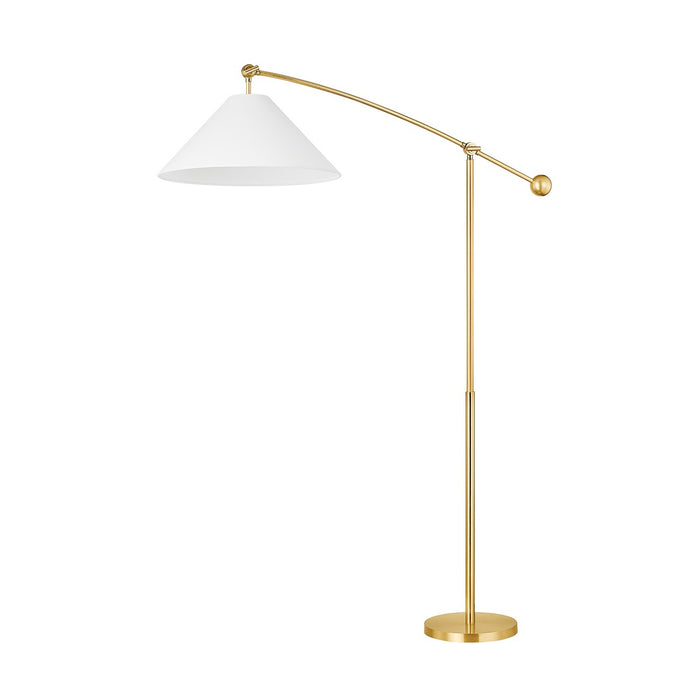 Mitzi HL696401-AGB One Light Floor Lamp, Aged Brass