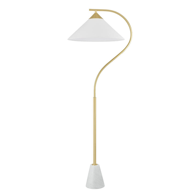 Mitzi HL930401-AGB One Light Floor Lamp, Aged Brass