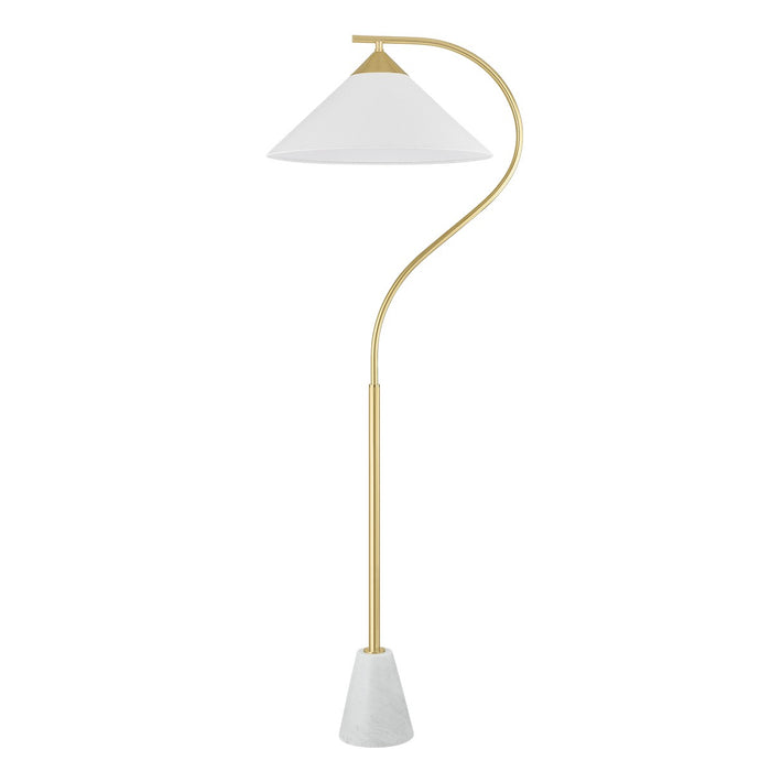Mitzi HL930401-AGB One Light Floor Lamp, Aged Brass