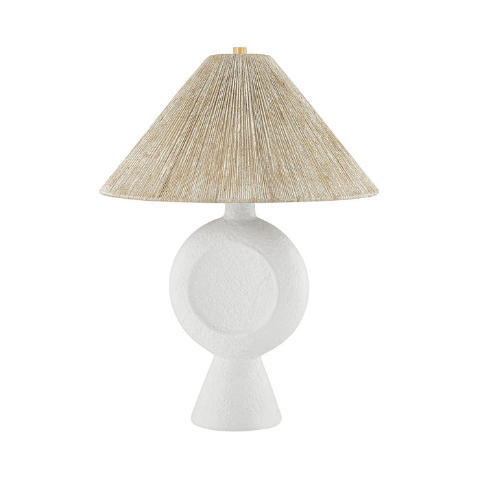Mitzi HL967201-AGB/WP One Light Table Lamp, Aged Brass/White Plaster