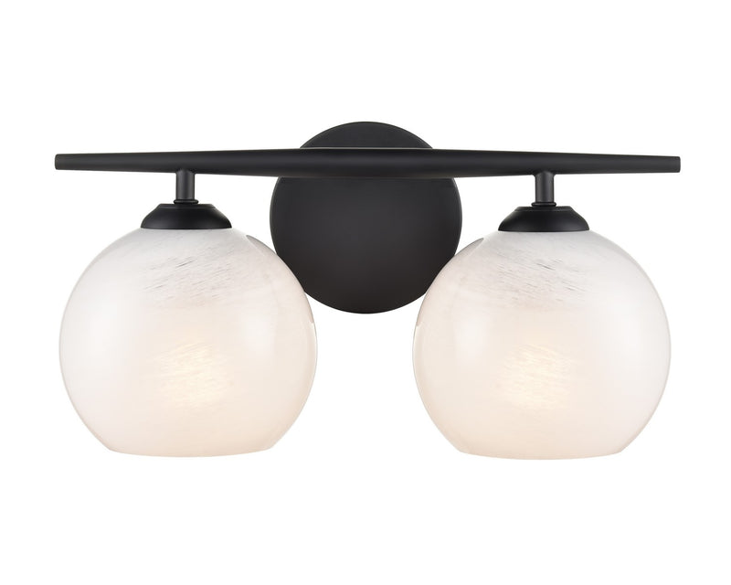 Millennium 18102-MB Two Light Vanity, Matte Black