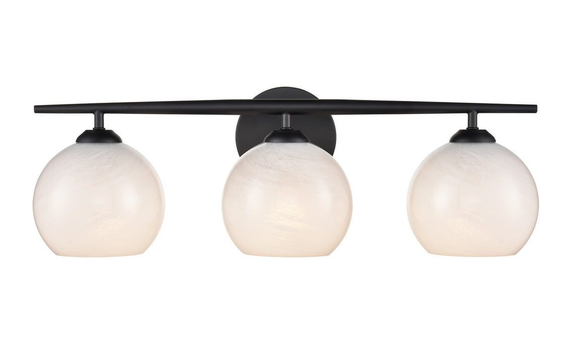 Millennium 18103-MB Three Light Vanity, Matte Black
