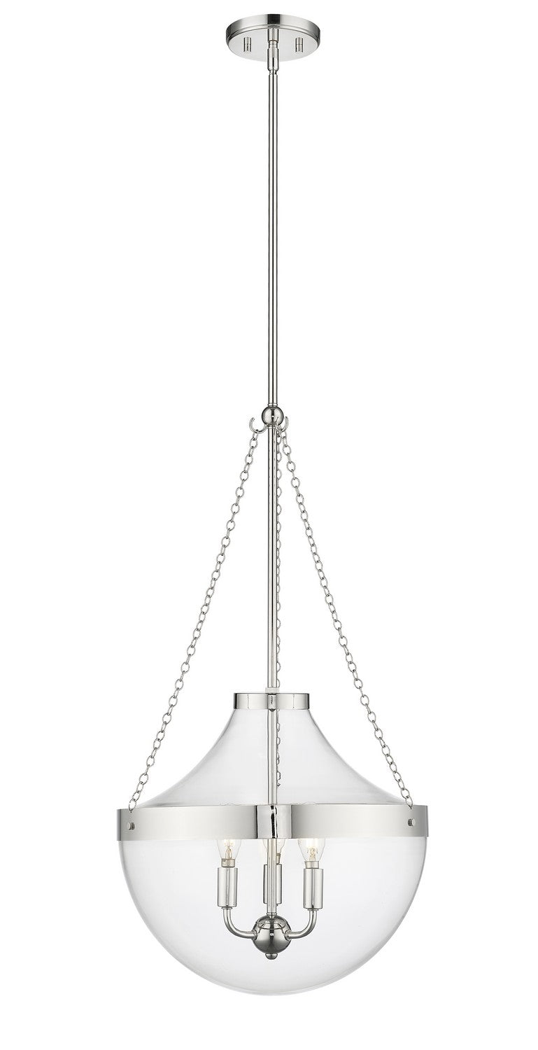 Millennium 20103-PN Three Light Pendant, Polished Nickel