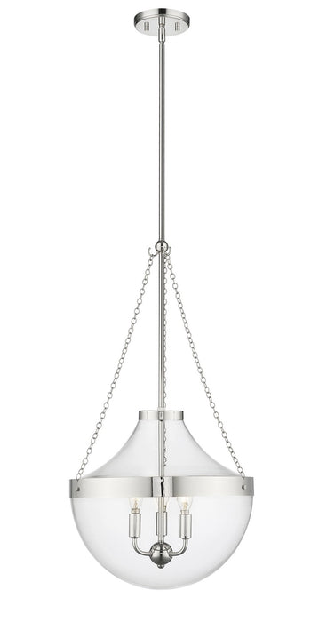 Millennium 20103-PN Three Light Pendant, Polished Nickel