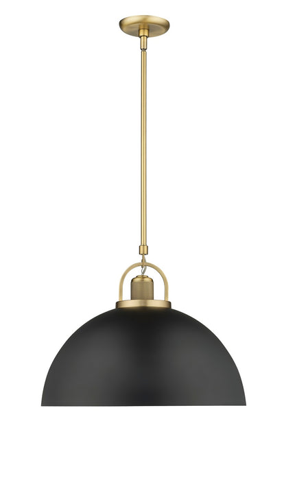 Millennium 20991-VB/MB One Light Pendant, Vintage Brass/Matte Black