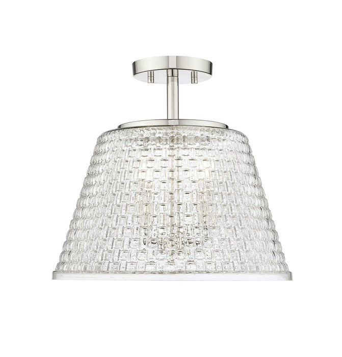 Millennium 22100-PN Three Light Semi-Flush Mount, Polished Nickel
