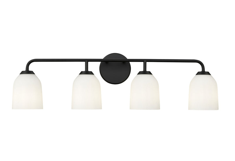 Millennium 22304-MB Four Light Vanity, Matte Black