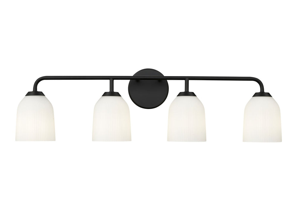 Millennium 22304-MB Four Light Vanity, Matte Black
