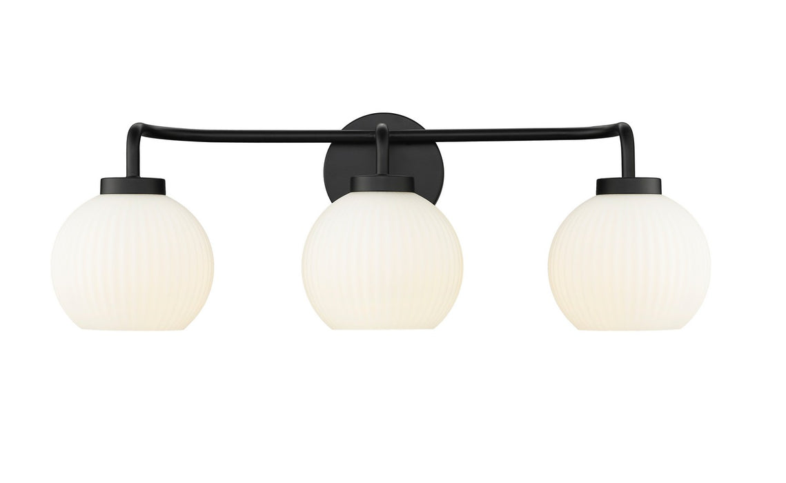Millennium 22403-MB Three Light Vanity, Matte Black