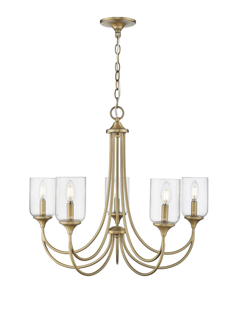 Millennium 22405-VB Five Light Chandelier, Vintage Brass