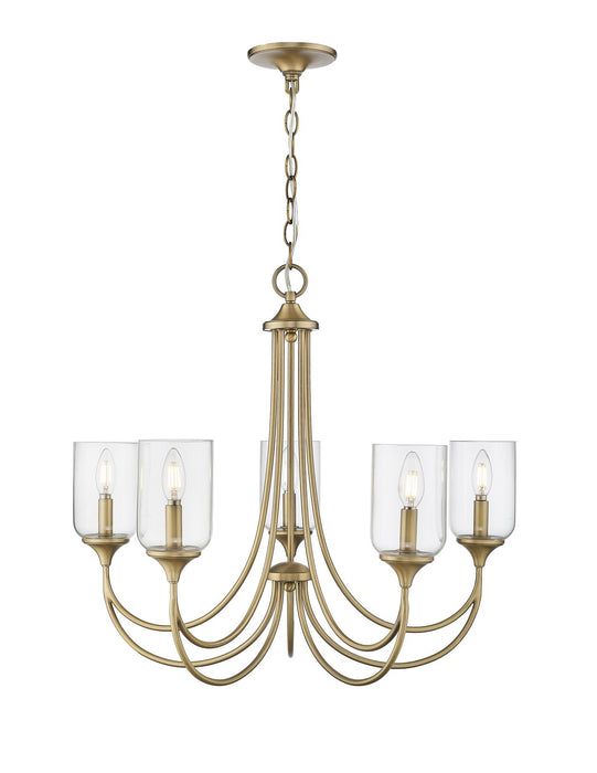 Millennium 22405-VB Five Light Chandelier, Vintage Brass