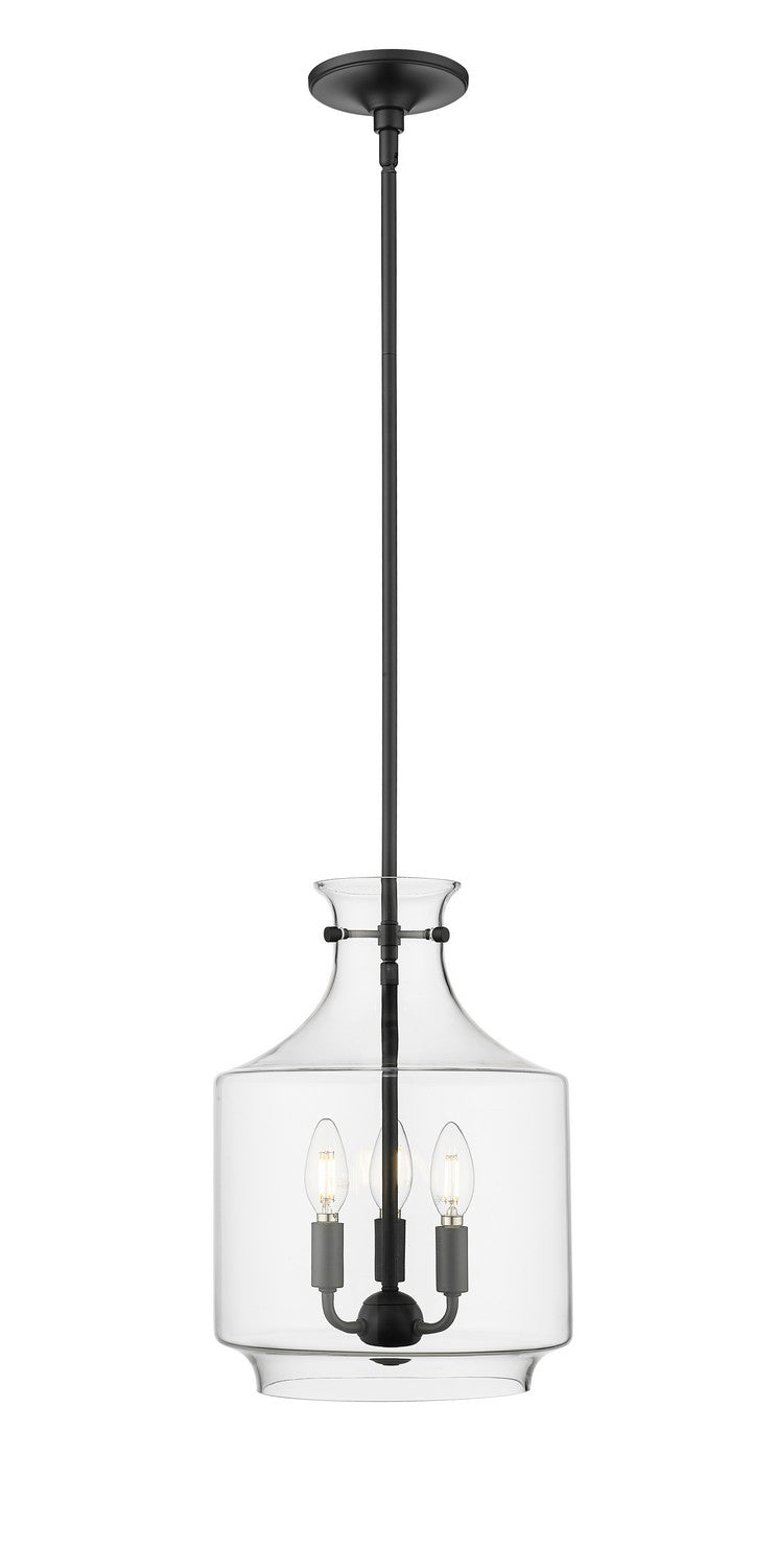 Millennium 22803-MB Three Light Pendant, Matte Black