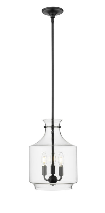 Millennium 22803-MB Three Light Pendant, Matte Black