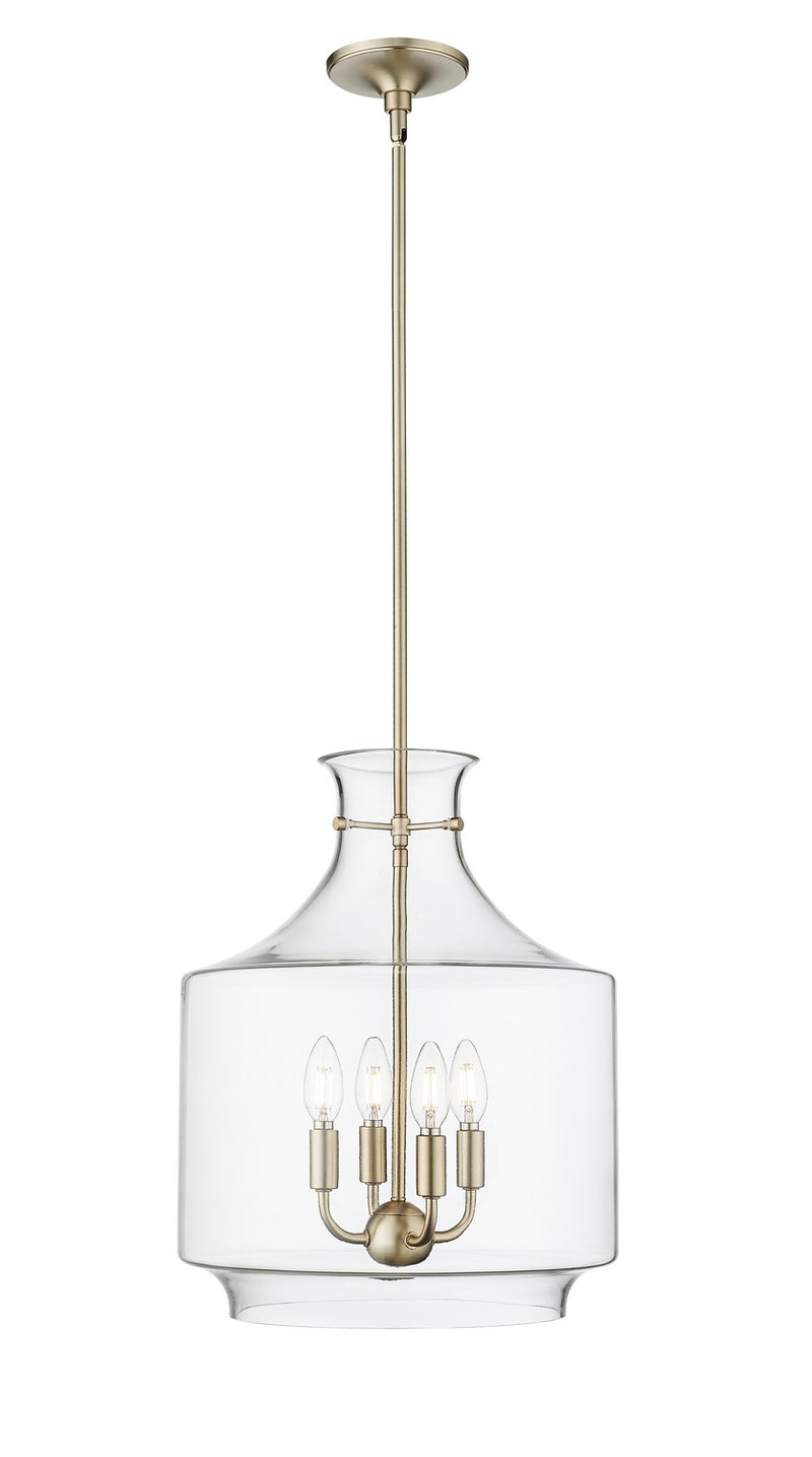 Millennium 22804-MG Four Light Pendant, Modern Gold