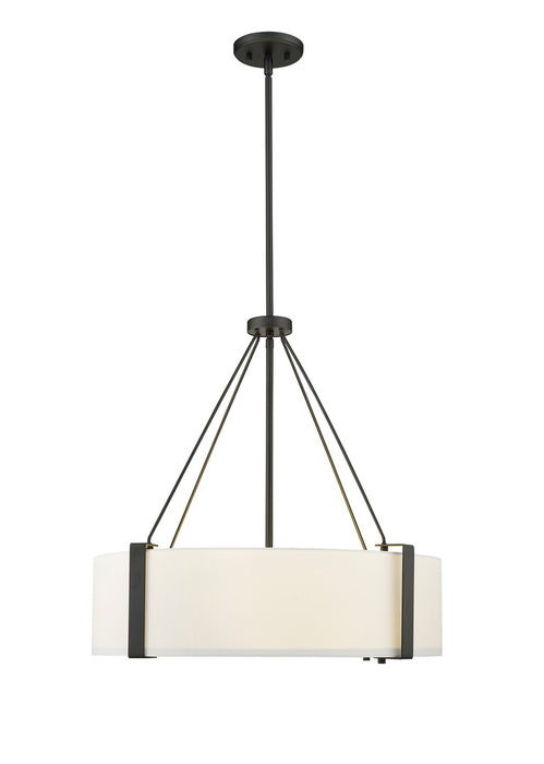 Millennium 28203-MB/WH Three Light Pendant, Matte Black/White