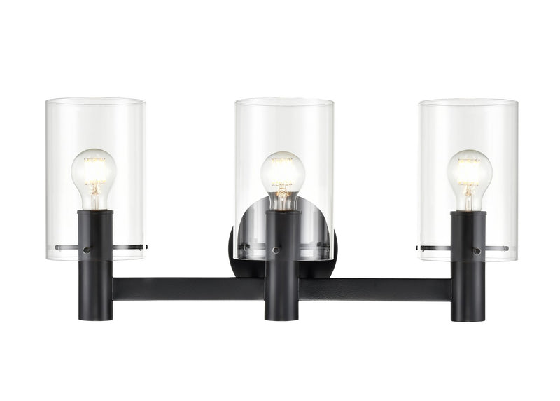 Millennium 55103-MB Three Light Vanity, Matte Black