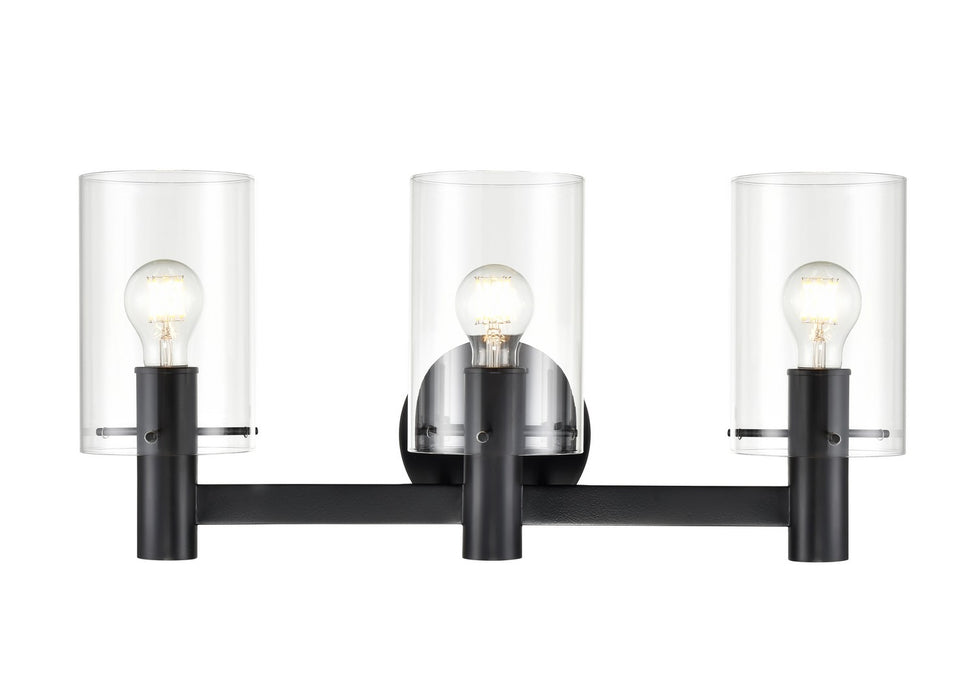 Millennium 55103-MB Three Light Vanity, Matte Black