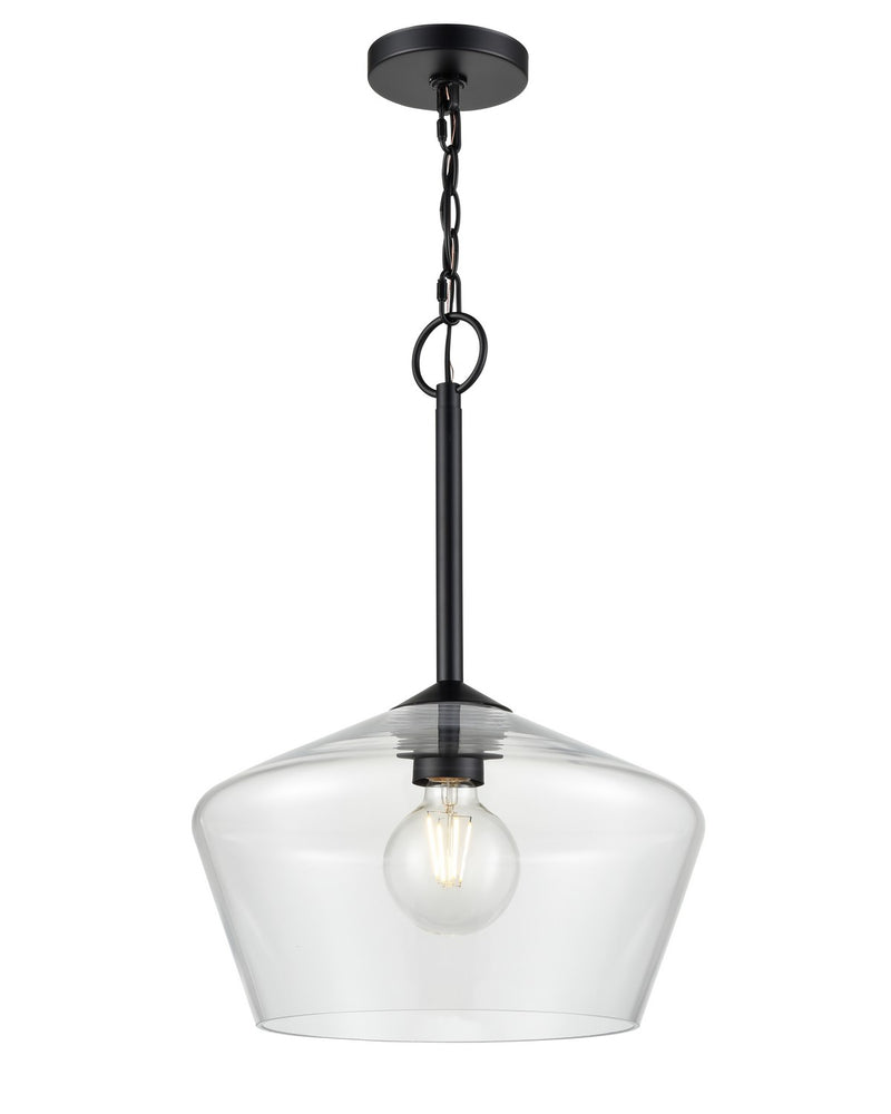Millennium 55201-MB One Light Pendant, Matte Black