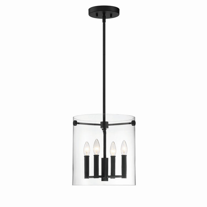 Millennium 55302-MB Four Light Pendant, Matte Black