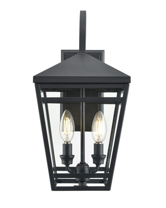 Millennium 82102-TBK Two Light Outdoor Lantern, Textured Black