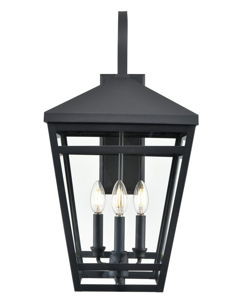 Millennium 82104-TBK Three Light Outdoor Lantern, Textured Black