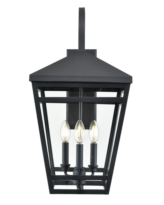 Millennium 82104-TBK Three Light Outdoor Lantern, Textured Black
