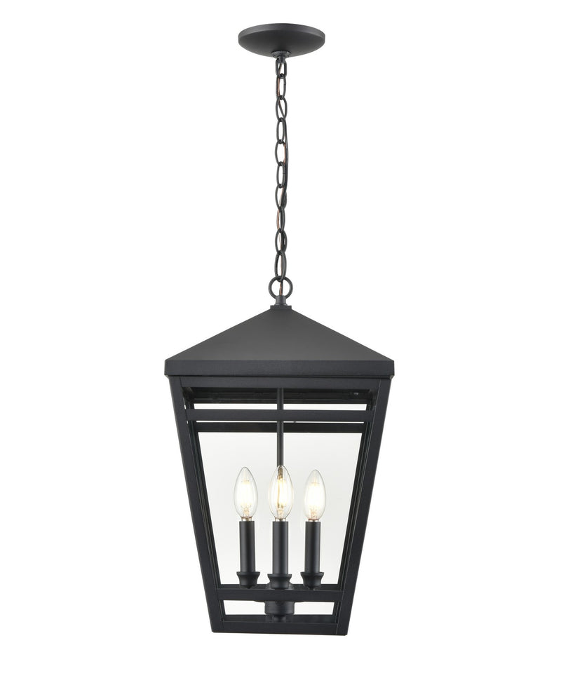 Millennium 82105-TBK Three Light Outdoor Lantern, Textured Black