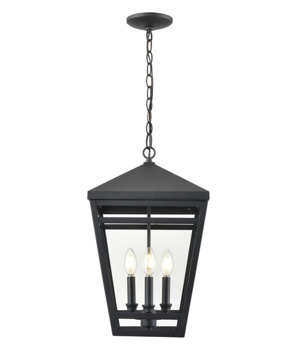 Millennium 82105-TBK Three Light Outdoor Lantern, Textured Black