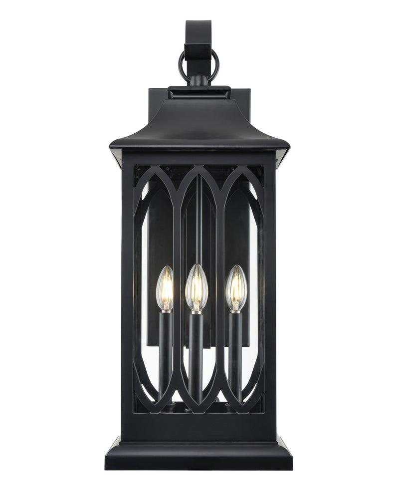 Millennium 88103-PBK Three Light Outdoor Lantern, Powder Coated Black