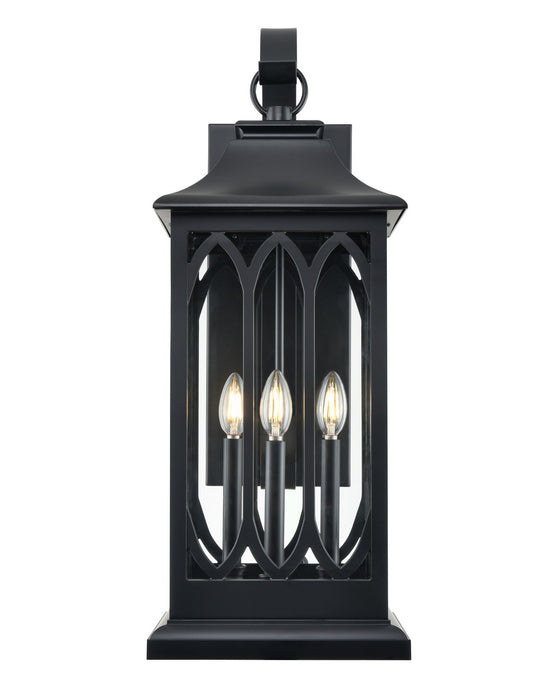 Millennium 88103-PBK Three Light Outdoor Lantern, Powder Coated Black