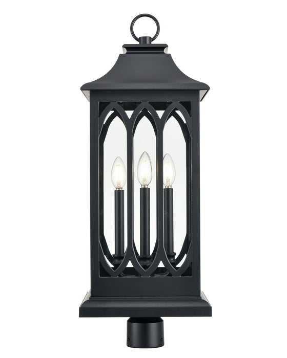 Millennium 88105-PBK Three Light Outdoor Lantern, Powder Coated Black