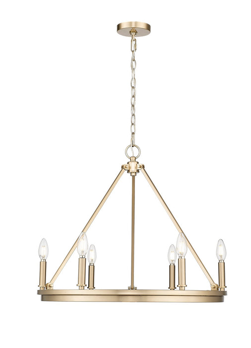 Millennium 9506-MG Six Light Chandelier, Modern Gold