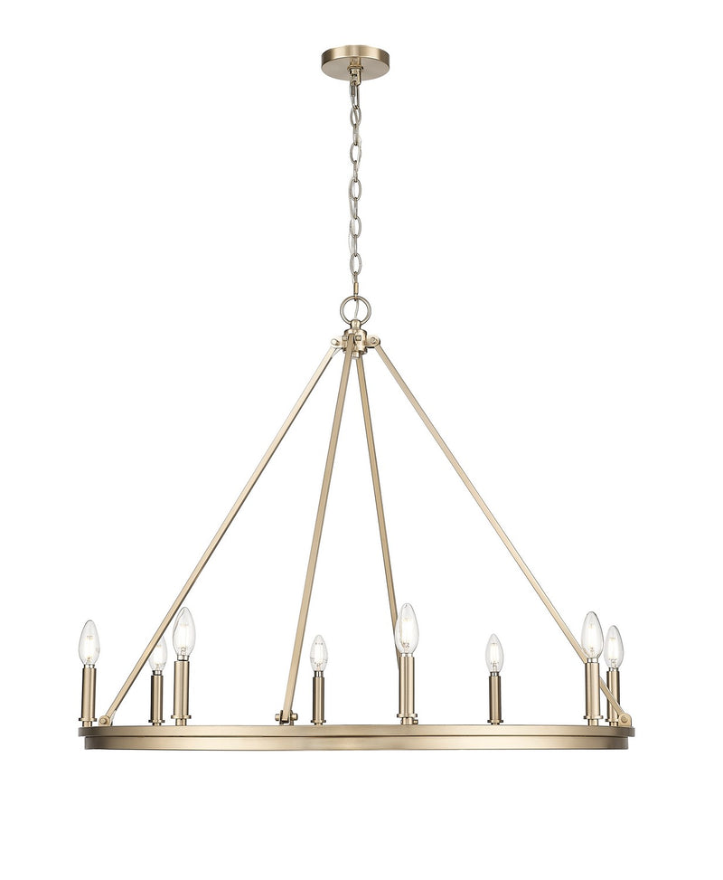 Millennium 9508-MG Eight Light Chandelier, Modern Gold